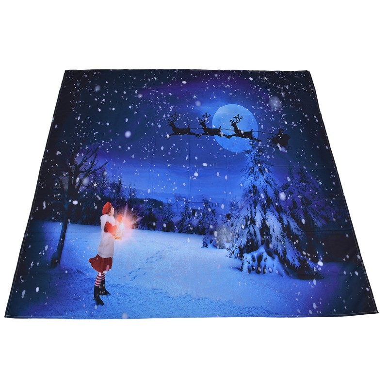 Christmas Tapestry Polyester Fiber Xmas Tree Santa Claus Pattern Hanging