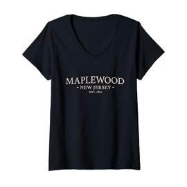 Womens Maplewood New Jersey - Simple Maplewood NJ V-Neck T-Shirt