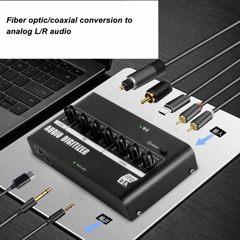 Digital to Analog Audio Converter Bluetooth Optical Coaxial to RCA