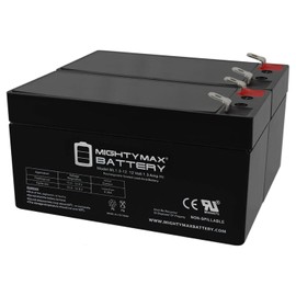 Mighty Max Battery 12V 1.3Ah Sealed Lead Acid Rechargeable Medical Alarm Backup Battery - 2 Pack