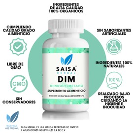 Suplemento Dim (diindolilmetano) 120 Cápsulas Saisa Herbal