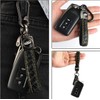 Car Key Fob, Leather Car Key Fob with 3 Keyrings