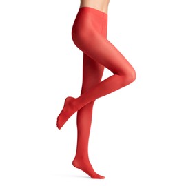 FALKE Women's Matt Deluxe 30 DEN W TI Sheer Plain 1 Pair Tights, Red (Scarlet 8228), M