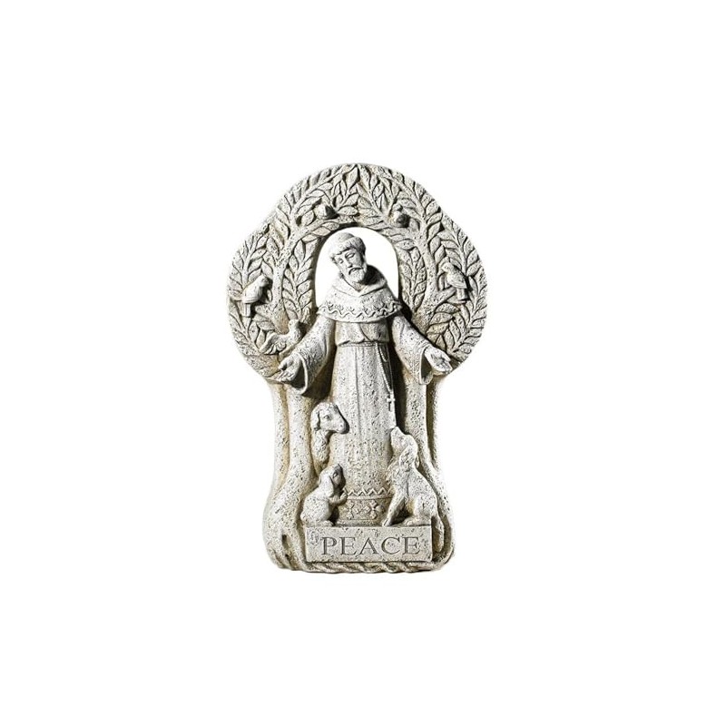 Avalon Gallery Saint Francis Peace Tree Garden Figurine, Stone Resin