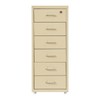 FTUREPAC 6 Drawer File Cabinet with Lock, Beige Vertical Filing