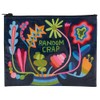 Blue Q Zipper Pouch, Random Crap Floral. Made from 95%