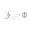 M4 (4mm x 25mm) Flanged Zinc Machine Button Head Screws