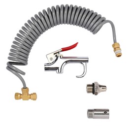 SagaSave Heavy Duty Truck Air Duster Blow Gun Cleaning with 3.5 Meter Nylon Air Hose and 2 Nozzle - Grey Air Seat Blow Gun Kit, 1/4" NPT, High Pressure 90 PSI