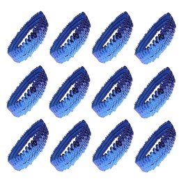 Blue - 12 1" Stretch Sequin Headbands Team Sets Softball Dance Sports Wholesale