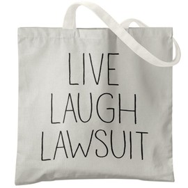 Veqzc Lawyer Canvas Tote Bag,Live Laugh Lawsuit Tote Bag For Shopping Market Work,Canvas Shoulder Bag For Lawyer,Lawyer Graduation Gifts