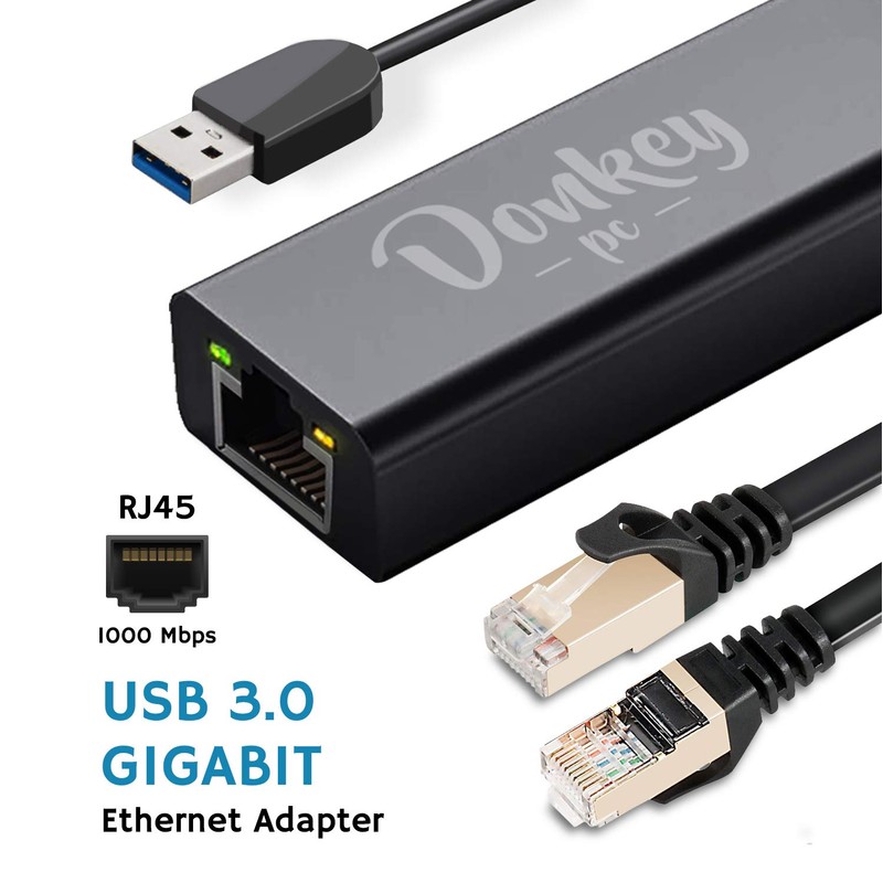 Donkey pc USB 3.0 to Gigabit Ethernet Adapter USB Ethernet