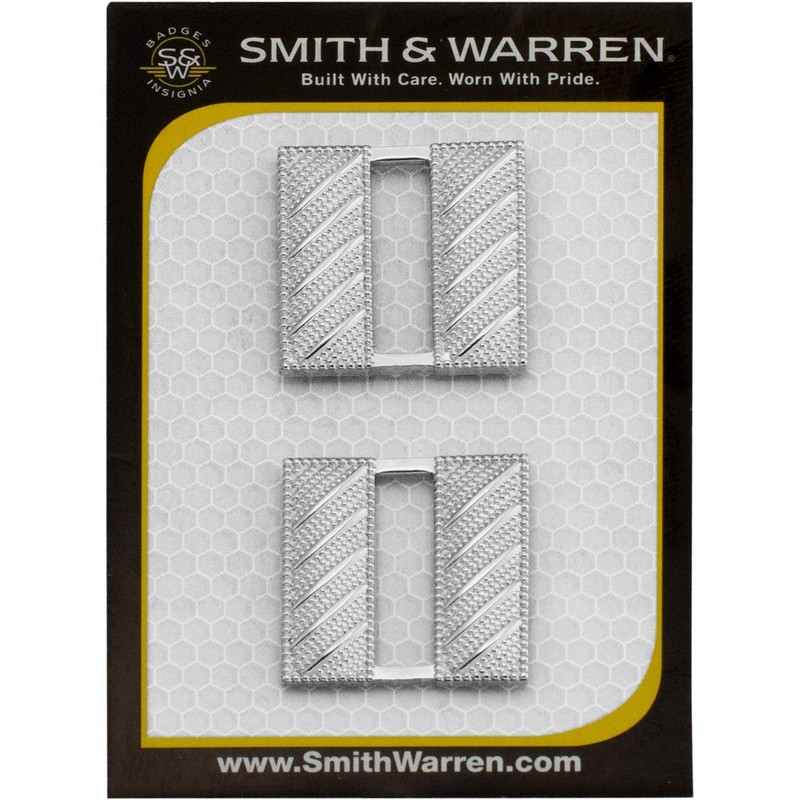 Smith & Warren 3/4"H Captain bars Collar Brass Insignia Embossed