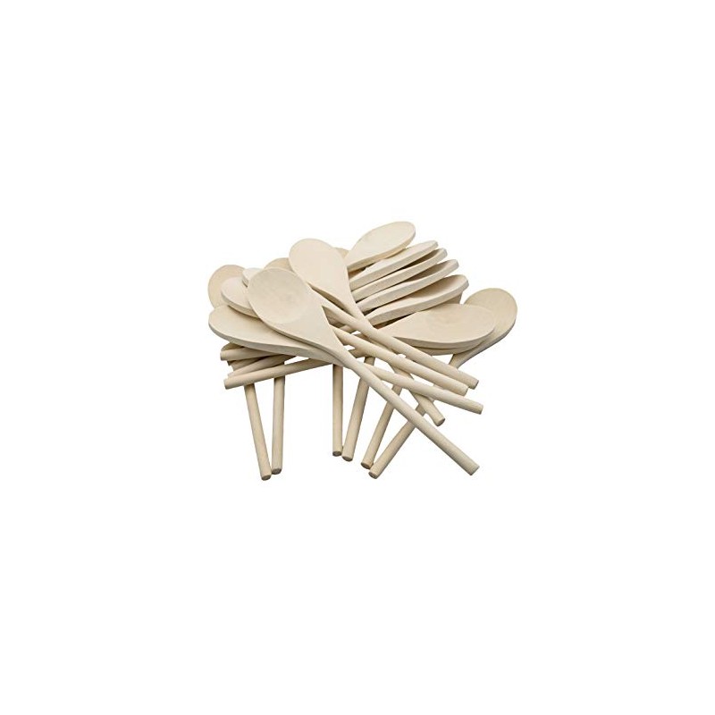 Craftplay Wooden spoons | 23.5cm length | Pack of 24