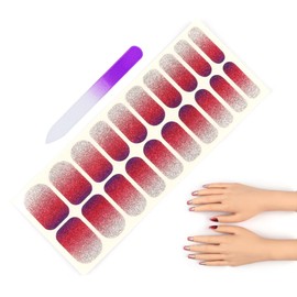 20 Wraps Nail Art Stickers Full Wrap Stars Glitter Self-Adhesive Waterproof Nails Polish Gel Strips Decals for Women Girls Home DIY Decorations