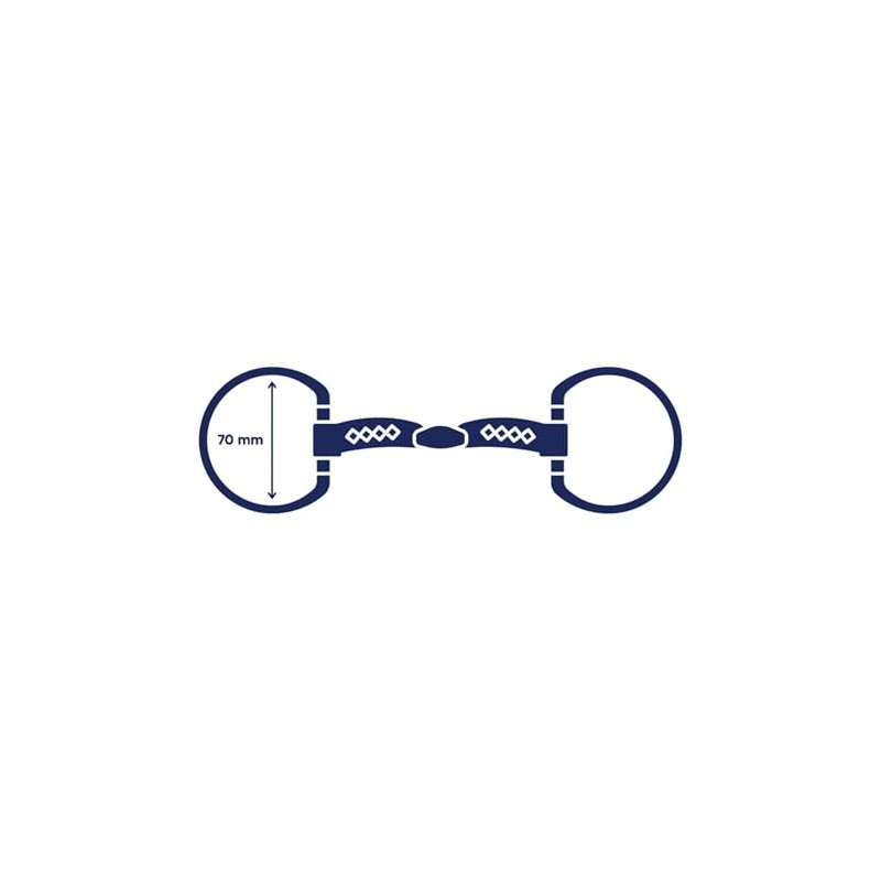 Cavalon Eggbutt Lozenge Leather Covered Snaffle Bit (5.25")