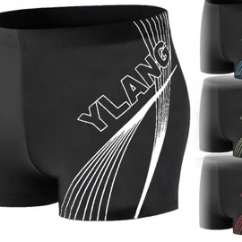 a369 Men's Plus Size Quick-Dry Swimming Trunks XL (Recommended Weight 50.00 Kg-57.50 Kg) / Blue 10ea