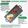 ProSource 2-in-1 Reversible 19.5” x 9” Cast Iron Griddle with