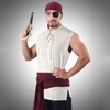Boyiee Adult Pirate Costume Men Medieval Renaissance Shirt Pirate Bandana