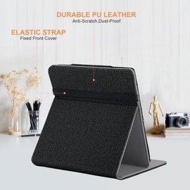 Vakarey for Onyx Boox Go Color 7 Case,Sleep Cover for Boox Go 7 Color Case with Hand Strap,Black