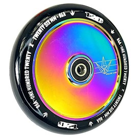 Blunt 120 mm Stunt Scooter Wheel Trick Scooter Replacement Wheel Roll Hollowcore (Rainbow Neochrome Oil Slick)