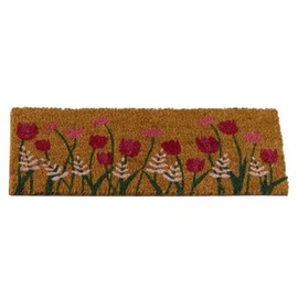 Garden Mile Large Coir Door Mats 23 x 53cm, Non-Slip PVC Backing, Indoor/Outdoor Weather resistant Premium Heavy Duty eco- friendly Thick Coir door mat Dirt trapping entrance door mat (Welcome)