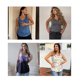 Zeagoo Womens Loose Fit Casual Flowy Tank Tops Round Neck Trendy Sleeveless Long Summer Tops Outfits 2025 Coral