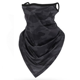 Qikaal Cool Face Cover, Over the Ear, Mesh Fabric, Breathable, UV Protection, Sunscreen, Heat Protection, Face Cover, Face Mask, Face Guard, Cool, Neck Cover, Cool, Neck Guard, Warmer, Gater, Thin