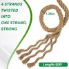 Manila Rope 1.25in x 50ft, Twisted Rope 1.25inch Natural Hemp