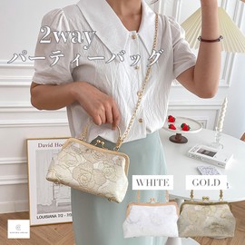 Electric Circus Party Bag, Handbag, 2-Way Cloth, Formal Bag, Clutch Bag, Handbag, Wedding, Kimono, champagne gold