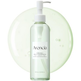 ARENCIA Pore Melt Mochi Makeup-Removing Cleansing Oil, Non-Comedogenic, Rice Amino Acids HD, Vitamin E, Cica, & Ceramide, 6.76 fl oz