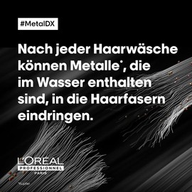 L'Oréal Professionnel Leave-In Cream for All Hair Types, Against Hair Breakage, Colour Changes & Frizz, with UV Filter and Heat Protection, Moisturising, Series Expert, Metal DX High Protection Cream