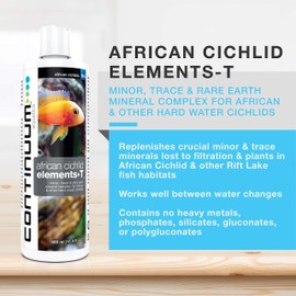 Continuum Aquatics African Cichlid Elements T – Minor, Trace Mineral Complex for Hard Water Cichlids