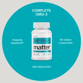 YOU MATTER - Complete OMG-3 Suplemento Alimenticio, Omega-3 de alta absorción con MaxSimil®, Aceite de Pescado Concentrado, Sin Sabor - 400/230 EPA y DHA