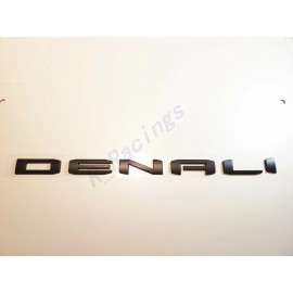 GMC 2pcs Matte Black DENALI Emblems Letter Sierra 1500 2500hd 3500hd Yukon Canyon