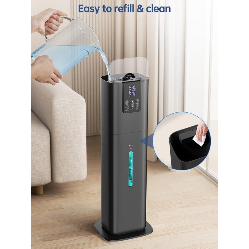 8L Smart Humidifiers for Bedroom Large Room, 2.1Gal Cool Mist