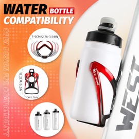 Bike Water Bottle Cage, Durable Ultralight Plastic Water Drink Holder Rack, Lightweight PC Water Bottle Holder for Bicycle, Cycling Bottle Holder Cages for MTB, Road Bike, Mountain Bikes