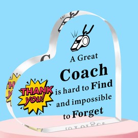 QMVMV Thank You Coach Gifts, Appreciation Acrylic Plaque Gifts for Men Women, Soccer Basketball Coach Gifts, Cheer Coach Gifts for Men Women