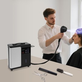 1250W Hair Steamer, 5 Levels Adjustable Hot Mist Hair Steamer, Nano Hair Care Devicewith Full Touch Digital Display,60Min Timer for Hair Salons, Beauty Salons