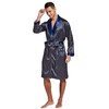 Tony & Candice Men's Satin Robe Lightweight Long Sleeve Silk