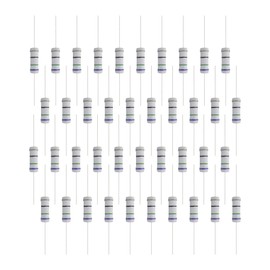 FOCMKEAS 40 PCS 75 Ohm Resistor Axial Lead, 3W 5% Tolerance Metal Oxide Film Resistor, Flame Proof for DIY Electronic, Audio-Video Projects