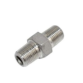 SuperWhole 3/8" Male x 3/8" Male Hex Nipple Stainless Steel 304 Threaded Pipe Fitting NPT
