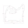 KAISH 8 Hole Tele Style Pickguard TL Guitar Pick Guard