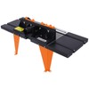 Electric Benchtop Router Table with Extension Wings - Aluminum Top