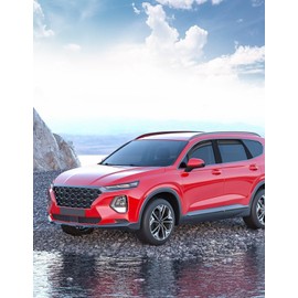 Saleago in-Channel Window Rain Guards Fit for Hyundai Santa Fe 2019 2020 2021 2022 2023 Extra Durable Window Visors Window Deflectors Vent Visors Vent Shades Car Accessories-4 pcs 2-Q16