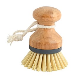 MSV Bamboo Dish Brush Kitchen Brush - Perfect for Pots and Pans and Kitchen Use - 7 x 10 x 10 cm