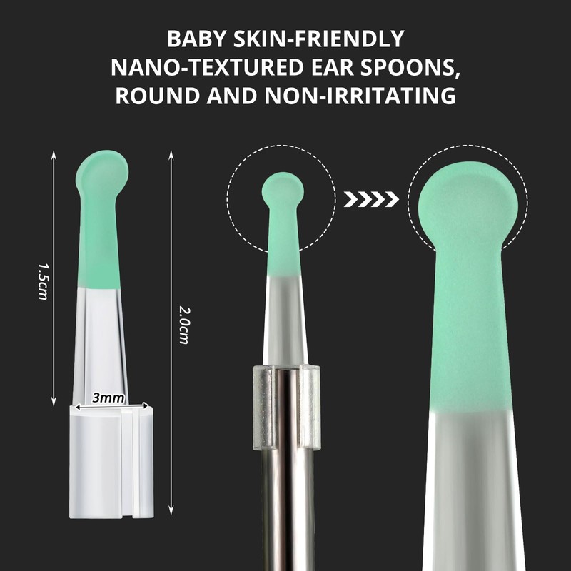 Ear Spoon Tips Ear Cleaner Replacement Set for 3.5 mm