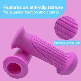 TIKBRO Bike Handlebar Grips for Kids – Non-Slip Scooter Handle Grips for Boys and Girls, Soft TPR Rubber Fits Balance Bikes, Tricycles