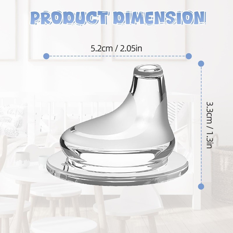 4/6 Packs Replacement Silicone Spout Compatible with NUK Learner Cup