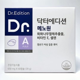 Doctor Edition Doctor MenoOne 650 mg / 닥터에디션 닥터 메노원 650 mg x 60캡슐 (1개월분)  갱년기 여성 집중 케어 회화나무열매추출물 비타민E, 셀렌