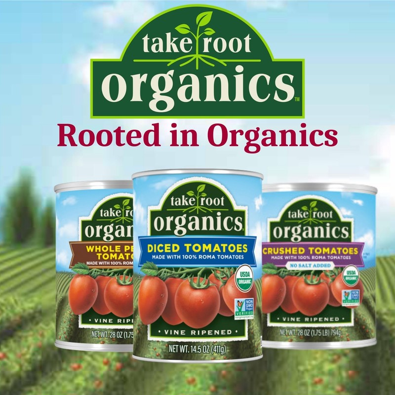 Take Root Organics Fire Roasted Organic Crushed Canned Tomatoes, 28